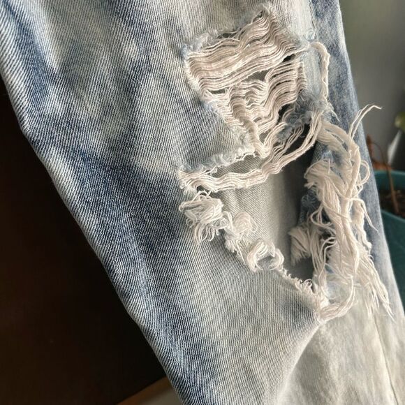 Levi's Tie-Dye Blue and White Relaxed Jeans 34" - Picture 7 of 16